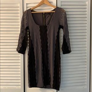 Victoria’s Secret Black and Grey Lace Dress